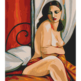 nude woman bed sensual red