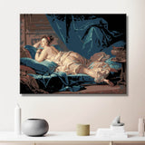nude woman sofa classical reclining DIY art wall decor modern artwork