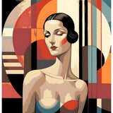 DIY Paint by Numbers Nude Woman Art Deco Geometric Modern Elegant