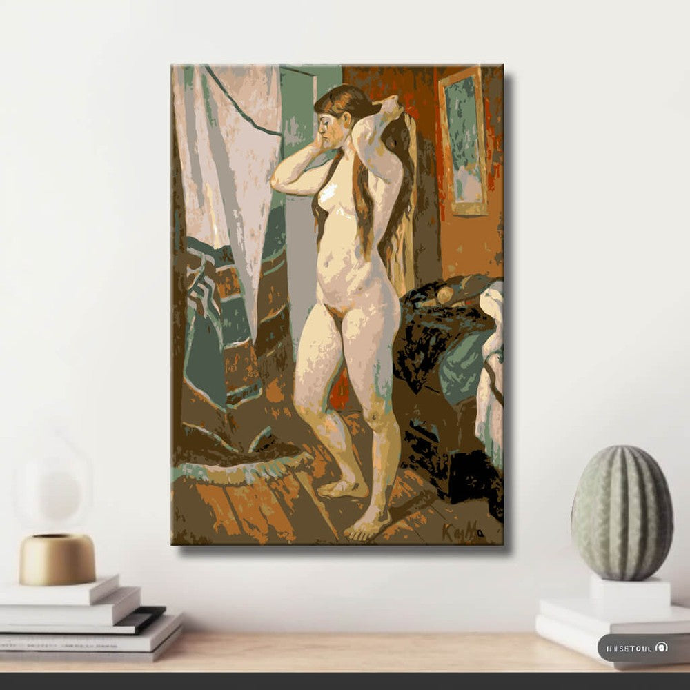 nude woman standing interior classical DIY art wall decor modern artwork