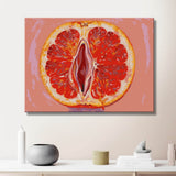 grapefruit abstract modern DIY art wall decor modern artwork