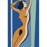 DIY Paint by Numbers Nude Woman Minimalist Geometric Blue Modern