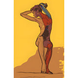 DIY Paint by Numbers Nude Woman Yellow Background Strong Modern