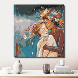 nude couple romantic DIY art wall decor modern artwork