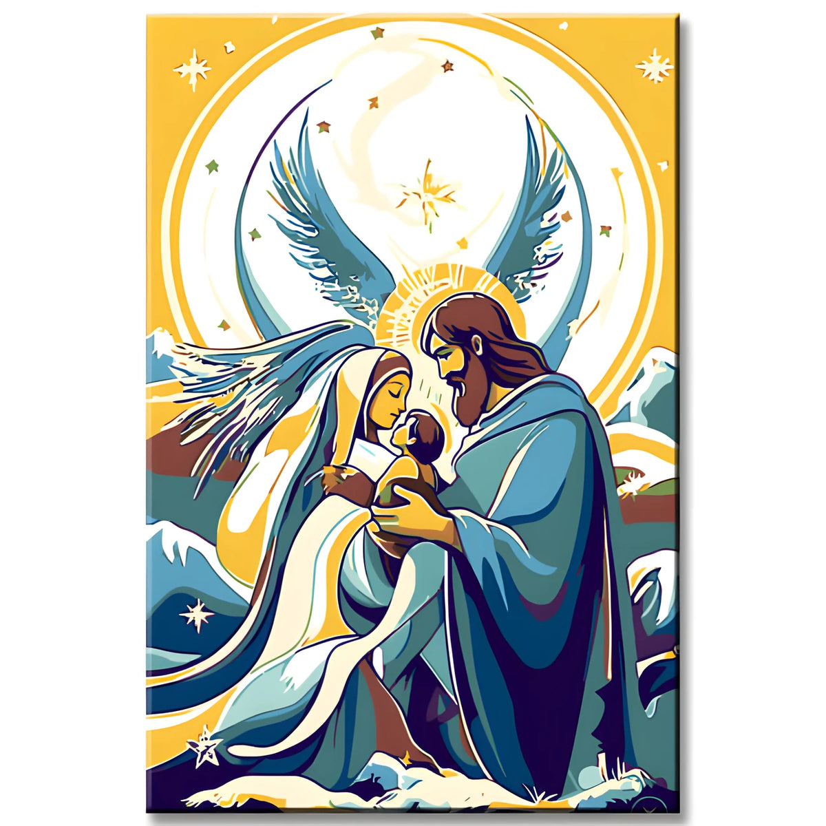 Painting by Numbers Christmas Mary and Joseph with Jesus Child