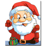 Painting by Numbers Christmas Motif with Santa Claus