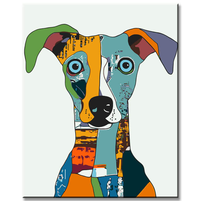 Painting by Numbers Graffiti Art Dog I