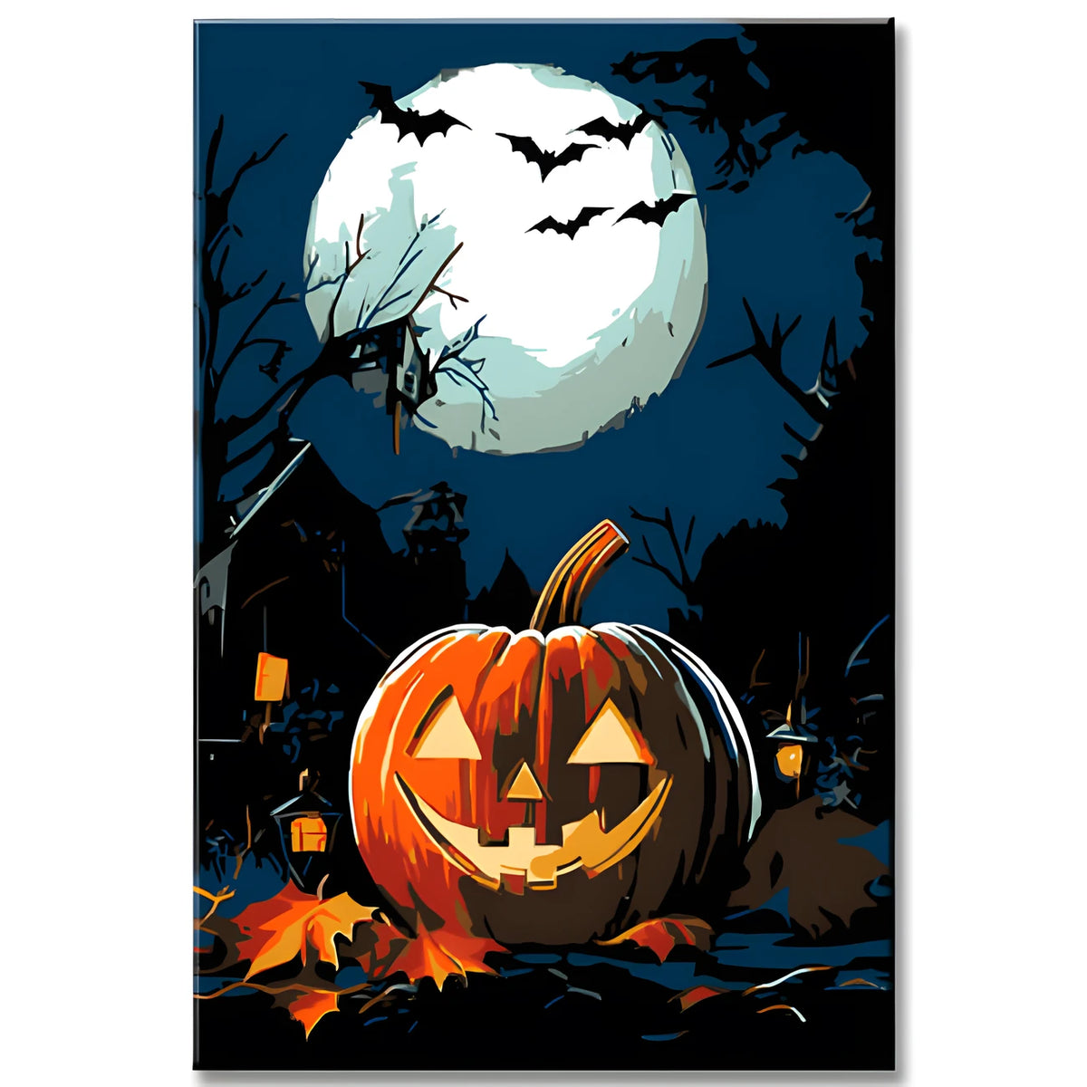 Paint by Numbers Halloween Pumpkin At Night