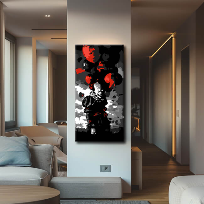 Painting by numbers The Joker shipping from DE-60*120cm-without stretcher frame-without covering service