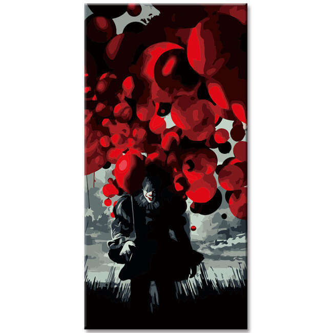 Paint by Numbers Clown Horror