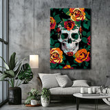 Paint by Numbers Skull with Roses