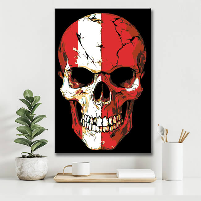 Painting by Numbers Skull Denmark