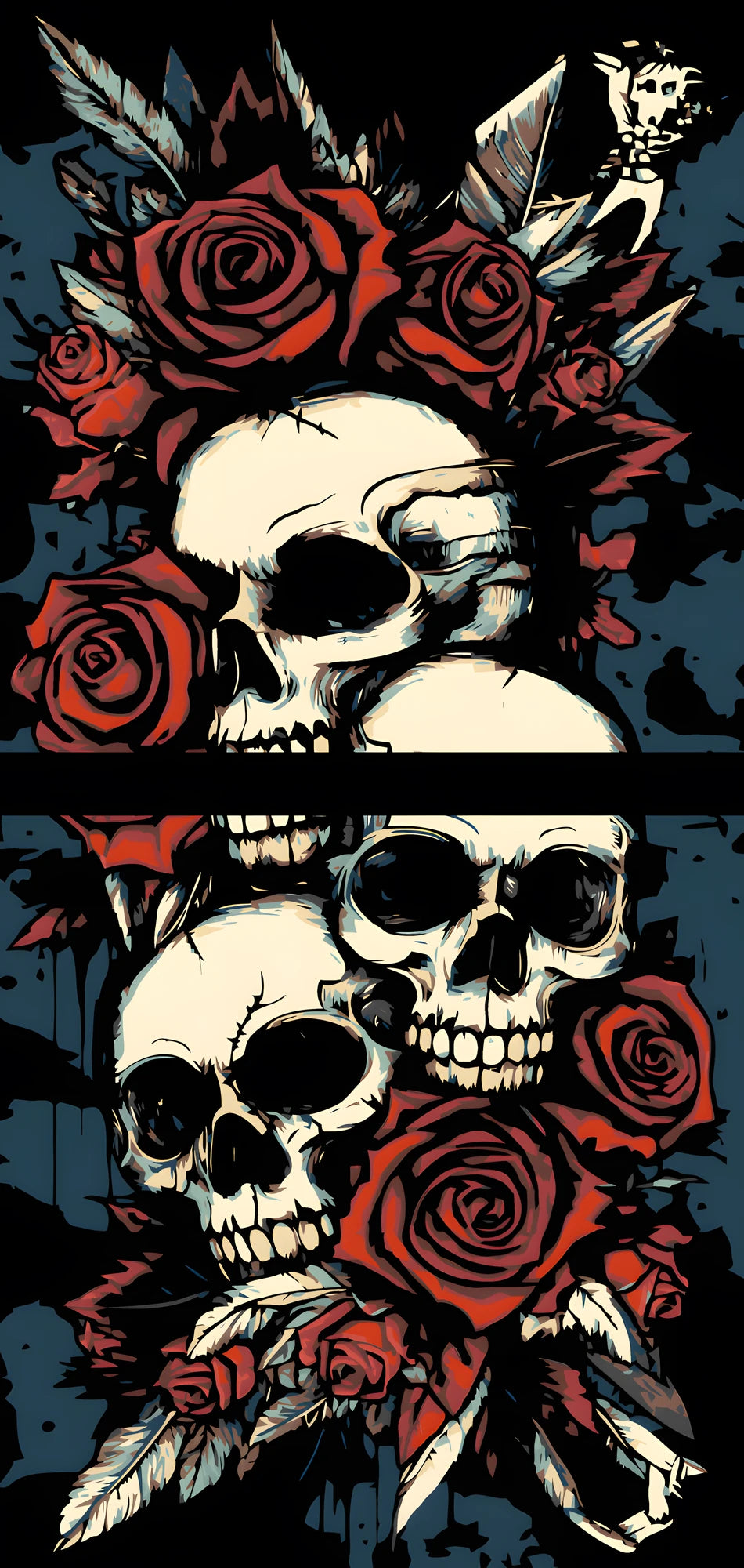 Painting by Numbers Skull Witch 2-Panel
