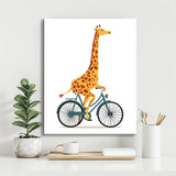Painting by Numbers Animals Giraffe on A Bike