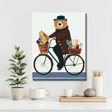 Paint by Numbers Animals Bear on A Bike