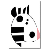 Paint by Numbers Cartoon Zebra Face