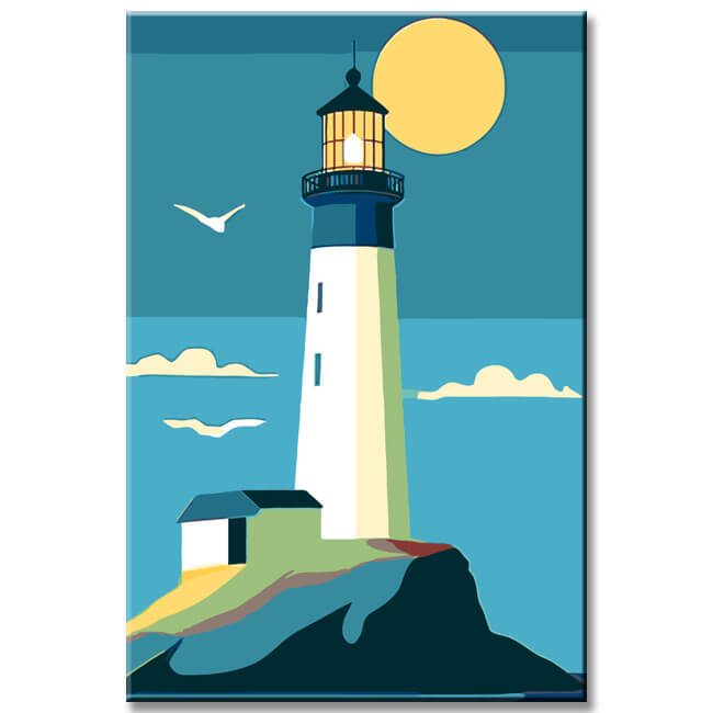 Paint by Numbers Lighthouse Art