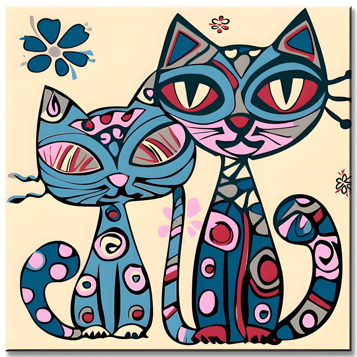 Painting by Numbers Colorful Cats