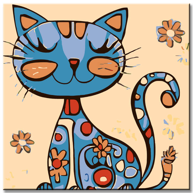 Painting by Numbers Colorful Cats