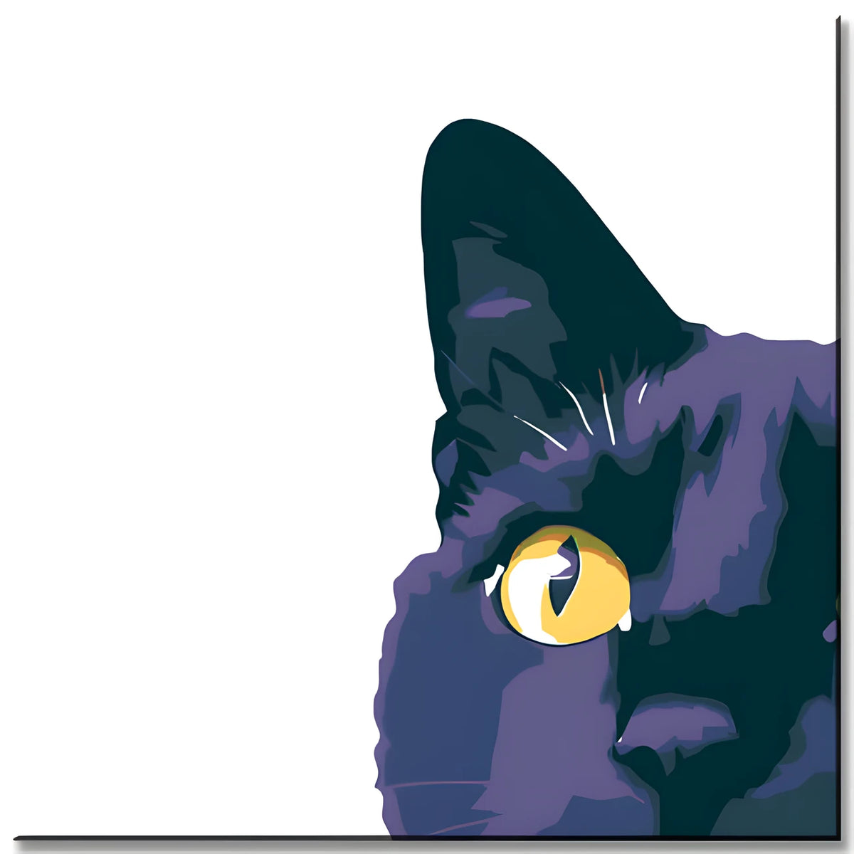 Painting by Numbers Illustration Black Cat