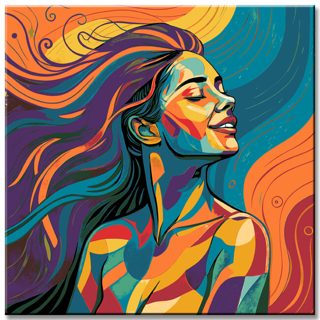 Painting by Numbers Art Culture Colorful Naked Woman