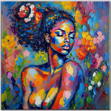 Painting by Numbers Art Culture Colorful Naked Woman with Baby in Her Braid