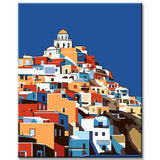 Painting by Numbers Art Colorful City on The Mediterranean