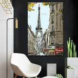 Painting by Numbers Art Landscape View of The Eiffel Tower in Paris