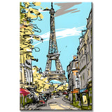 Painting by Numbers Art Landscape View of The Eiffel Tower in Paris