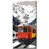 Paint by Numbers Art: Train Through the Mountains