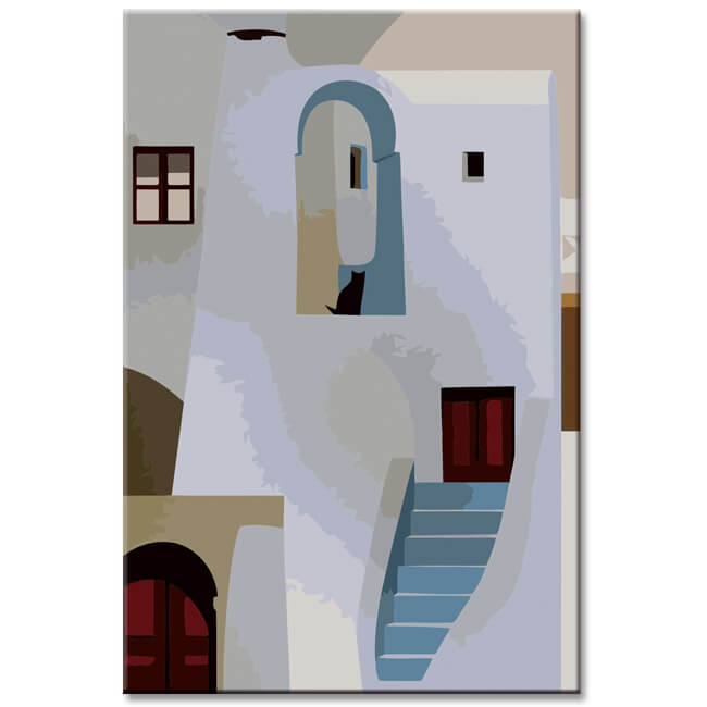 Painting by Numbers Minimalism Art White House with Ladder Shipping from DE
