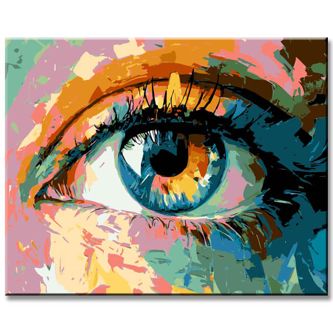 Painting by Numbers Art Colorful Eye