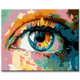Painting by Numbers Art Colorful Eye
