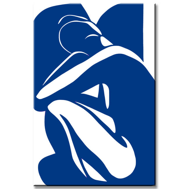 Painting by Numbers Art Woman in Blue with Arm on Shoulder