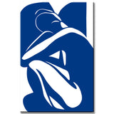 Painting by Numbers Art Woman in Blue with Arm on Shoulder