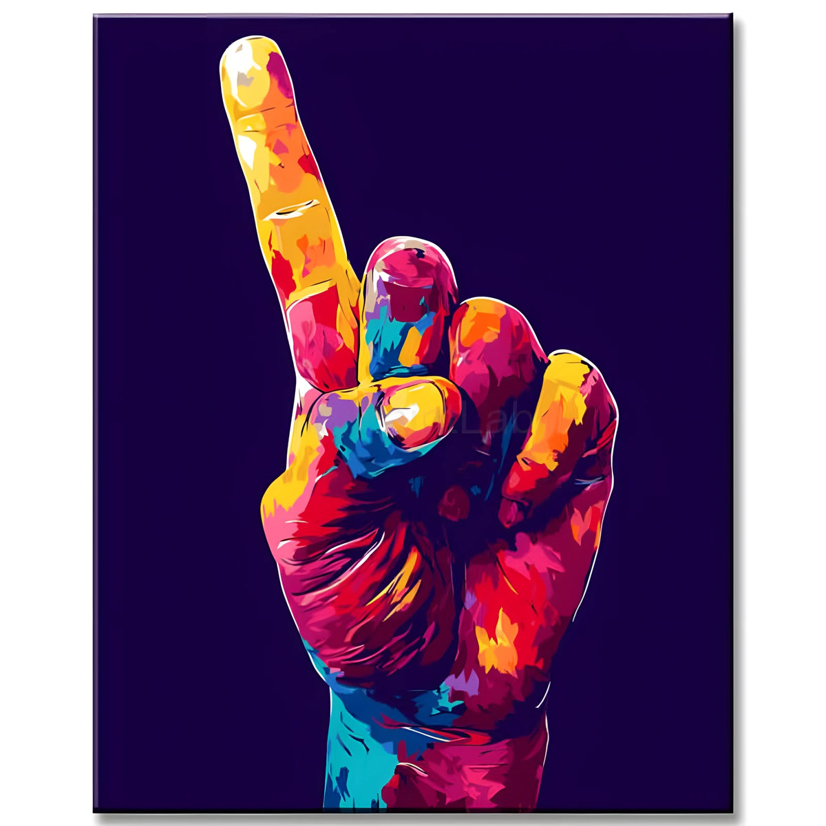 Painting by Numbers Art Colorful Hand with Crossed Fingers