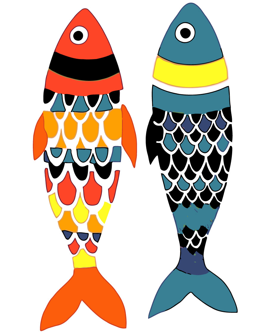 Painting by Numbers Art 2 Colorful Fish Head To Tail