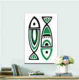 Paint by Numbers Art Line Drawing Two Fishes Facing Each Other