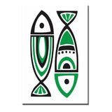 Paint by Numbers Art Line Drawing Two Fishes Facing Each Other