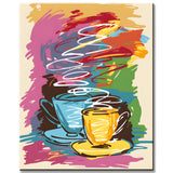 Paint by Numbers Abstract Art Mugs