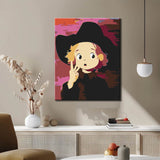 Paint by Numbers Art Child with Black Cowboy Hat