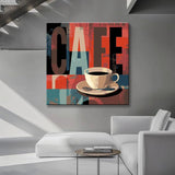 Painting by Numbers Art Lifestyle Red Coffee Cup on A Base with Different Terms