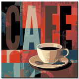 Painting by Numbers Art Lifestyle Red Coffee Cup on A Base with Different Terms