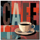 Painting by Numbers Art Lifestyle Red Coffee Cup on A Base with Different Terms