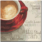 Painting by Numbers Art Lifestyle Red Coffee Cup on A Base with Different Terms