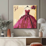 Painting by Numbers Art Lifestyle Purple Ball Gown