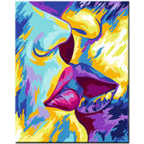 Painting by Numbers Art Lifestyle Faces with Kiss