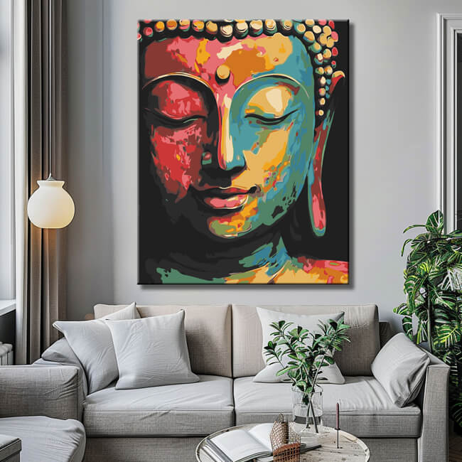 Painting by Numbers Art Lifestyle Half Buddha Face