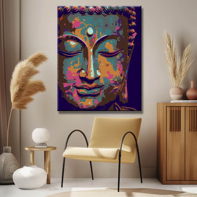 Painting by Numbers Art Lifestyle Half Buddha Face
