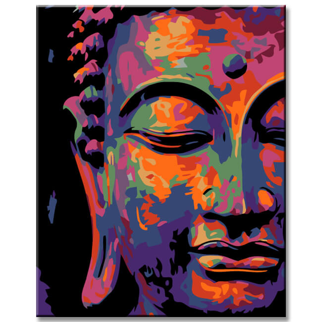 Painting by Numbers Art Lifestyle Half Buddha Face